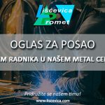 Oglas za posao – Prijem radnika za poslove tehničke pripreme u proizvodnji proizvoda od metala (m)